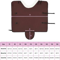 vidaXL Paardendeken Volledig Donkerbruin 75 cm Polar fleece