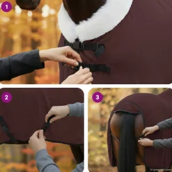 vidaXL Paardendeken Volledig Donkerbruin 75 cm Polar fleece