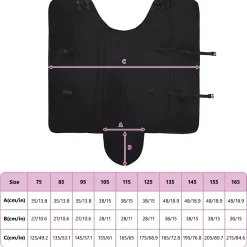 vidaXL Paardendeken Volledig Zwart 75 cm Polyester