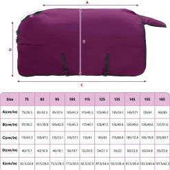 vidaXL Paardendeken Volledig Lichtgrijs en Roze 75 cm Polyester Fleece