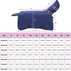 vidaXL Paardendeken Volle Marineblauw 75 cm Polyester