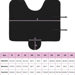 vidaXL Paardendeken Zwart 75 cm Polyester Fleece