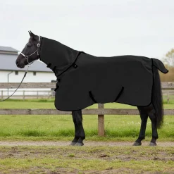 vidaXL Paardendeken Zwart 75 cm Polyester Fleece