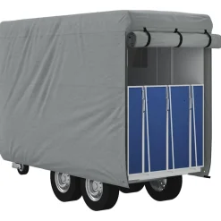 vidaXL Paardentrailerhoes 334x148x230 cm vliesvlies grijs