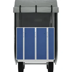 vidaXL Paardentrailerhoes 334x148x230 cm vliesvlies grijs