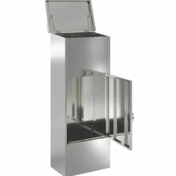 vidaXL Pakket inwerp box met opslag Zwart 44,5 x 29 x 110,5 cm