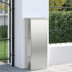 vidaXL Pakket inwerp box met opslag Zwart 44,5 x 29 x 110,5 cm