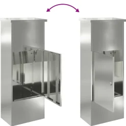 vidaXL Pakket inwerp box met opslag Zwart 44,5 x 29 x 110,5 cm