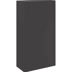 vidaXL Pakket inwerp box met opslag Zwart 44 x 22 x 82 cm Staal