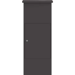 vidaXL Pakket inwerp box met opslag Zwart 44,5 x 29 x 110,5 cm Staal