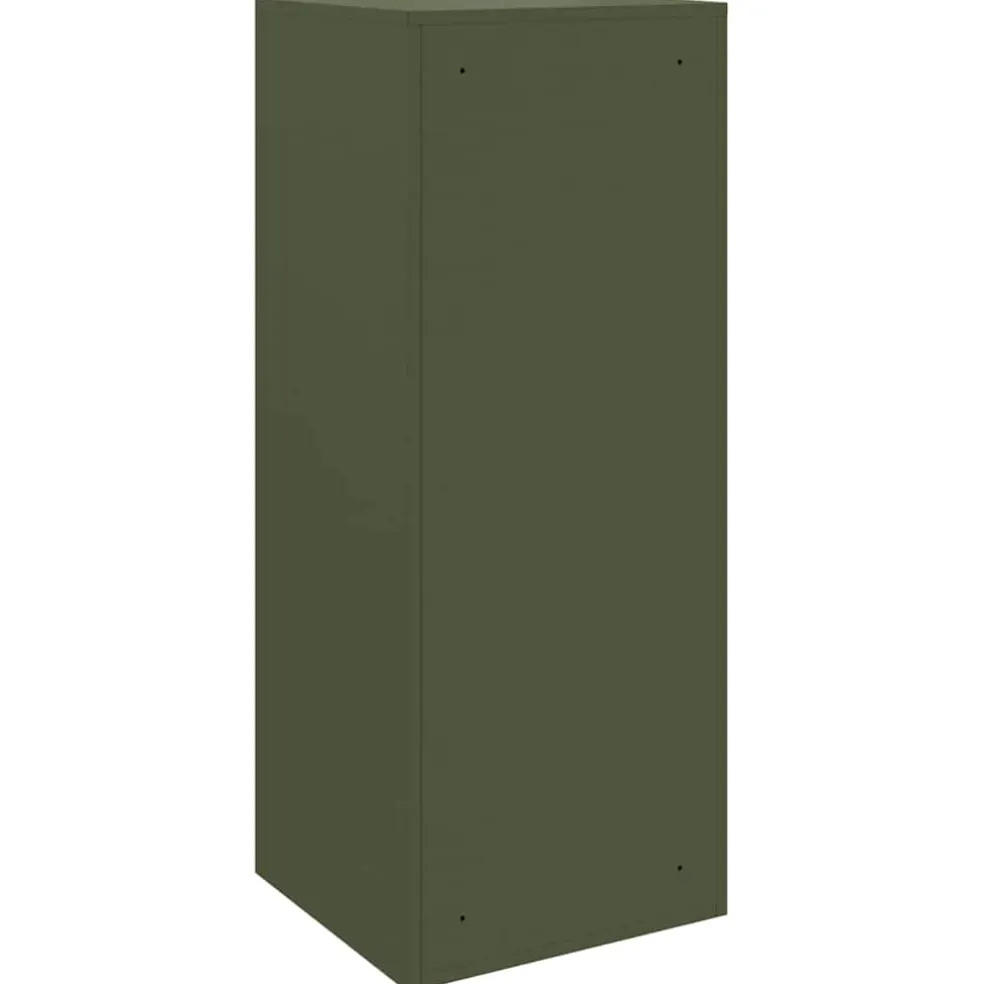 vidaXL Pakket inwerp box met opslag Olijfgroen 41 x 38 x 103 cm Staal