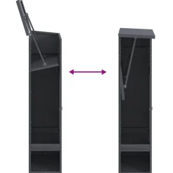 vidaXL Pakket inwerp box met slot Antraciet 44,5 x 29 x 110,5 cm Staal