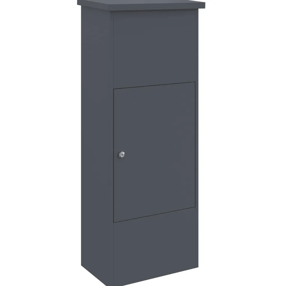 vidaXL Pakket inwerp box met slot Antraciet 44,5 x 29 x 110,5 cm Staal