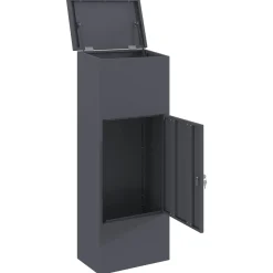 vidaXL Pakket inwerp box met slot Antraciet 44,5 x 29 x 110,5 cm Staal