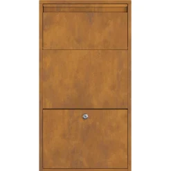 vidaXL Pakket inwerp box met slot Roestig 44 x 22 x 82 cm Cortenstaal