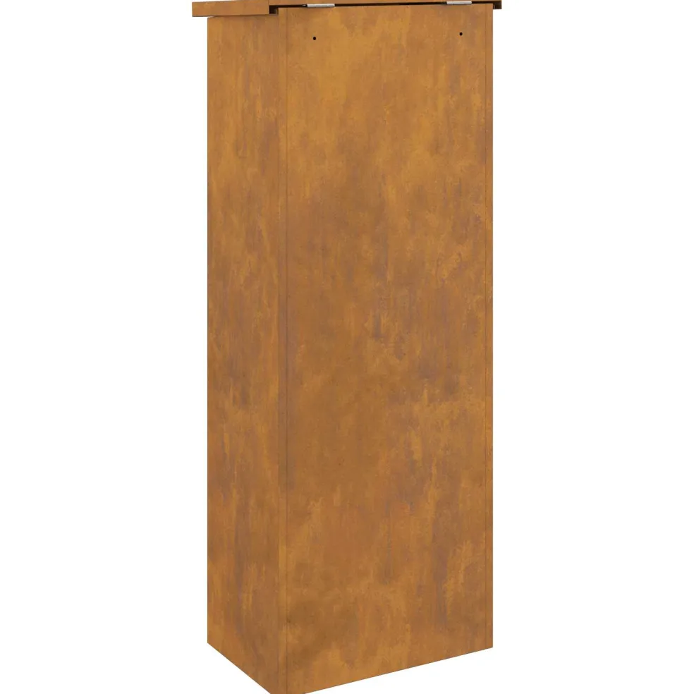 vidaXL Pakket inwerp box Roestig 44,5 x 29 x 110,5 cm weervast staal