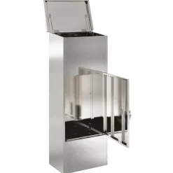 vidaXL Pakket inwerp box Zilver 44,5 x 29 x 110,5 cm Roestvrij staal