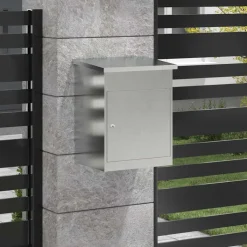 vidaXL Pakket inwerp box Zilver 47,5 x 38 x 59 cm Roestvrij staal