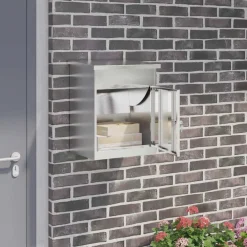 vidaXL Pakket inwerp box Zilver 47,5 x 38 x 59 cm Roestvrij staal