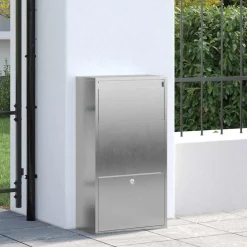 vidaXL Pakket inwerp box Zilver 44 x 22 x 82 cm Roestvrij staal