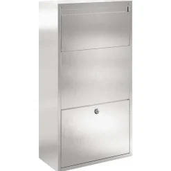vidaXL Pakket inwerp box Zilver 44 x 22 x 82 cm Roestvrij staal