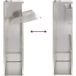 vidaXL Pakket inwerp box Zilver 44 x 22 x 82 cm Roestvrij staal