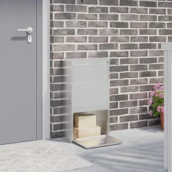 vidaXL Pakket inwerp box Zilver 44 x 22 x 82 cm Roestvrij staal