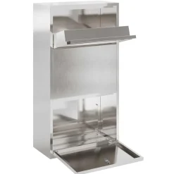 vidaXL Pakket inwerp box Zilver 44 x 22 x 82 cm Roestvrij staal