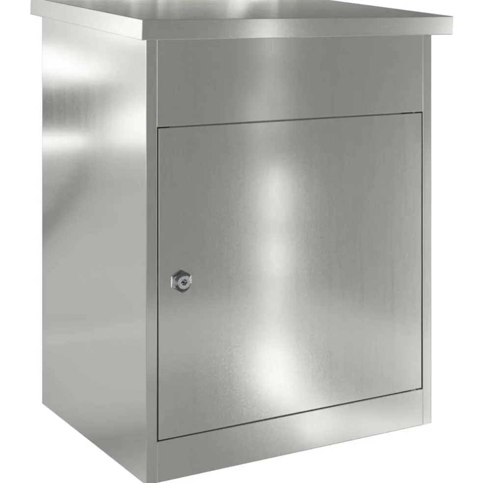 vidaXL Pakket inwerp box Zwart 47,5 x 38 x 59 cm Gegalvaniseerd staal