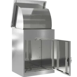 vidaXL Pakket inwerp box Zwart 47,5 x 38 x 59 cm Gegalvaniseerd staal