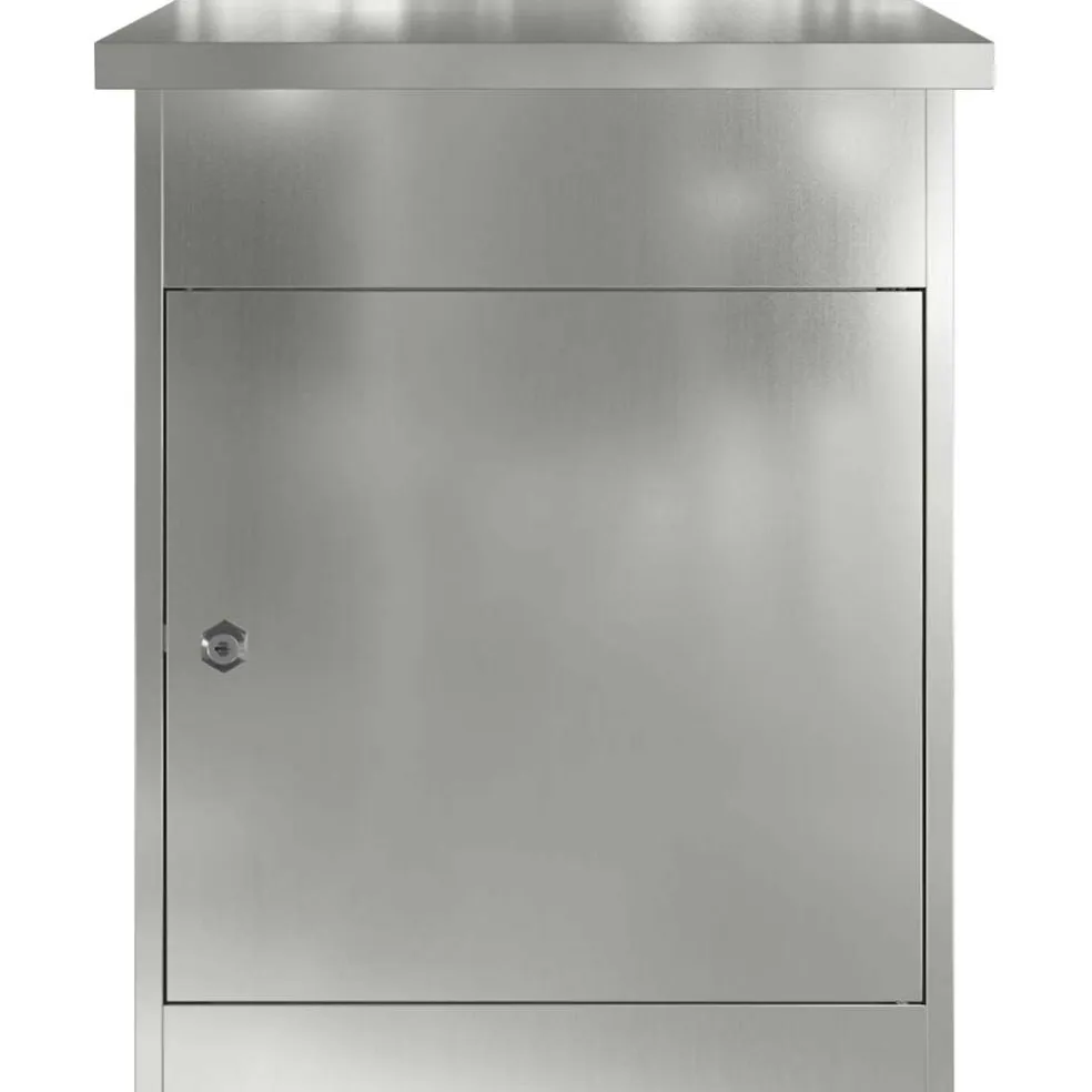 vidaXL Pakket inwerp box Zwart 47,5 x 38 x 59 cm Gegalvaniseerd staal