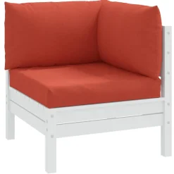 vidaXL Palletkussens 3 st stof gemêleerd rood