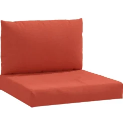 vidaXL Palletkussens 2 st stof gemêleerd rood