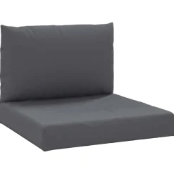 vidaXL Palletkussens 2 st stof antraciet