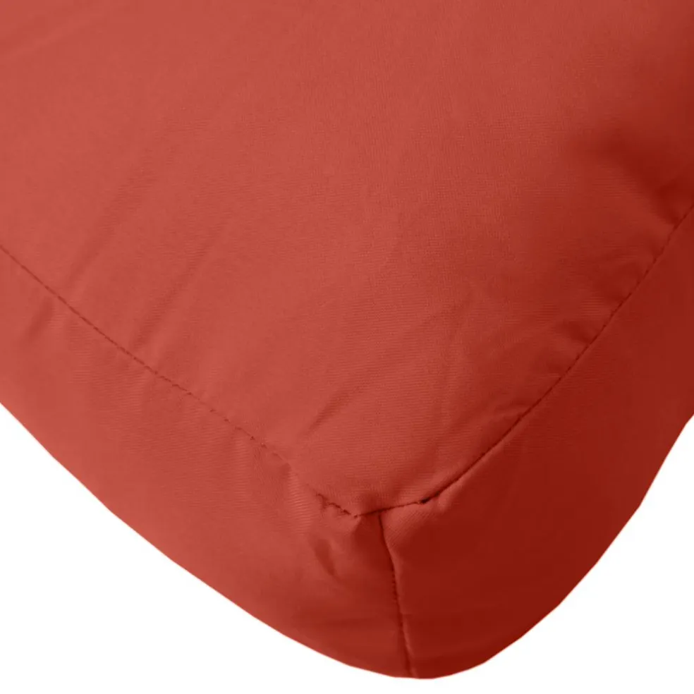 vidaXL Palletkussen 60x60x9,5 cm stof gemêleerd rood