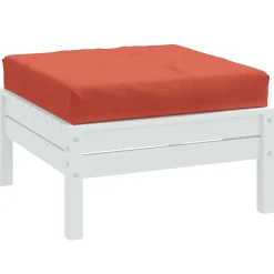 vidaXL Palletkussen 60x60x9,5 cm stof gemêleerd rood