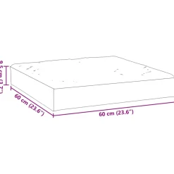 vidaXL Palletkussen 60x60x9,5 cm stof gemêleerd rood