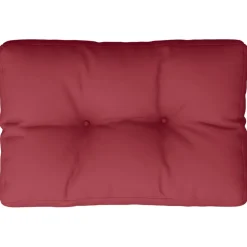 vidaXL Palletkussen 50x40x12 cm stof wijnrood