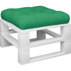 vidaXL Palletkussen 58x58x10 cm stof groen