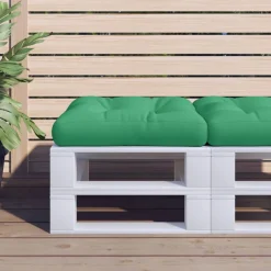vidaXL Palletkussen 58x58x10 cm stof groen