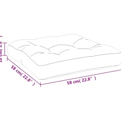vidaXL Palletkussen 58x58x10 cm stof groen