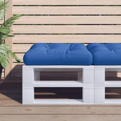 vidaXL Palletkussen 50x50x12 cm stof koningsblauw