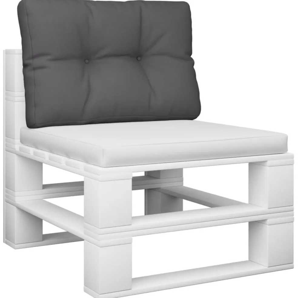 vidaXL Palletkussen 50x40x12 cm stof antracietkleurig
