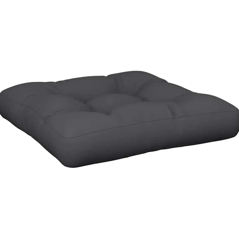 vidaXL Palletkussen 50x50x12 cm stof zwart