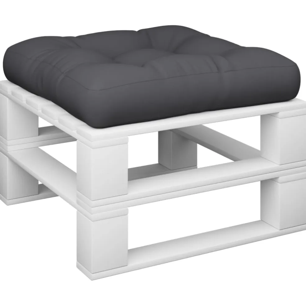 vidaXL Palletkussen 50x50x12 cm stof zwart