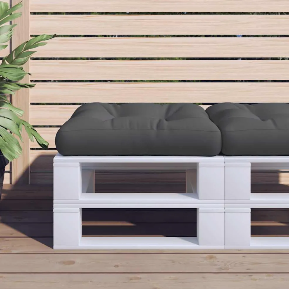 vidaXL Palletkussen 50x50x12 cm stof zwart