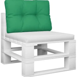 vidaXL Palletkussen 50x40x12 cm stof groen
