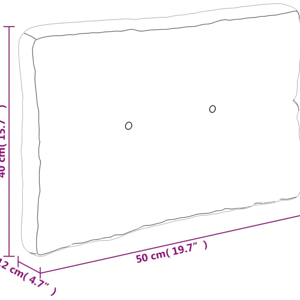 vidaXL Palletkussen 50x40x12 cm stof groen