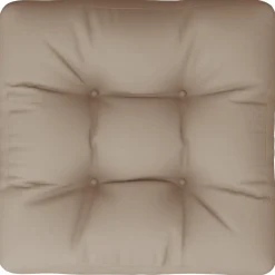 vidaXL Palletkussen 50x50x12 cm stof taupe
