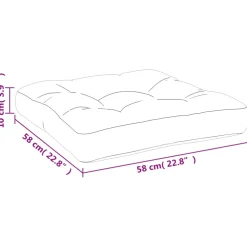 vidaXL Palletkussen 58x58x10 cm stof antracietkleurig
